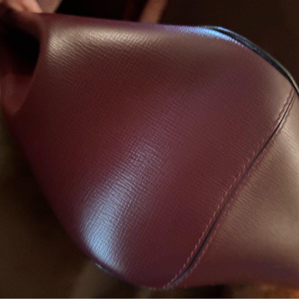 Cartier Must Line Shoulder Bag Bordeaux Leather Vintage Authentic - Picture 8 of 12